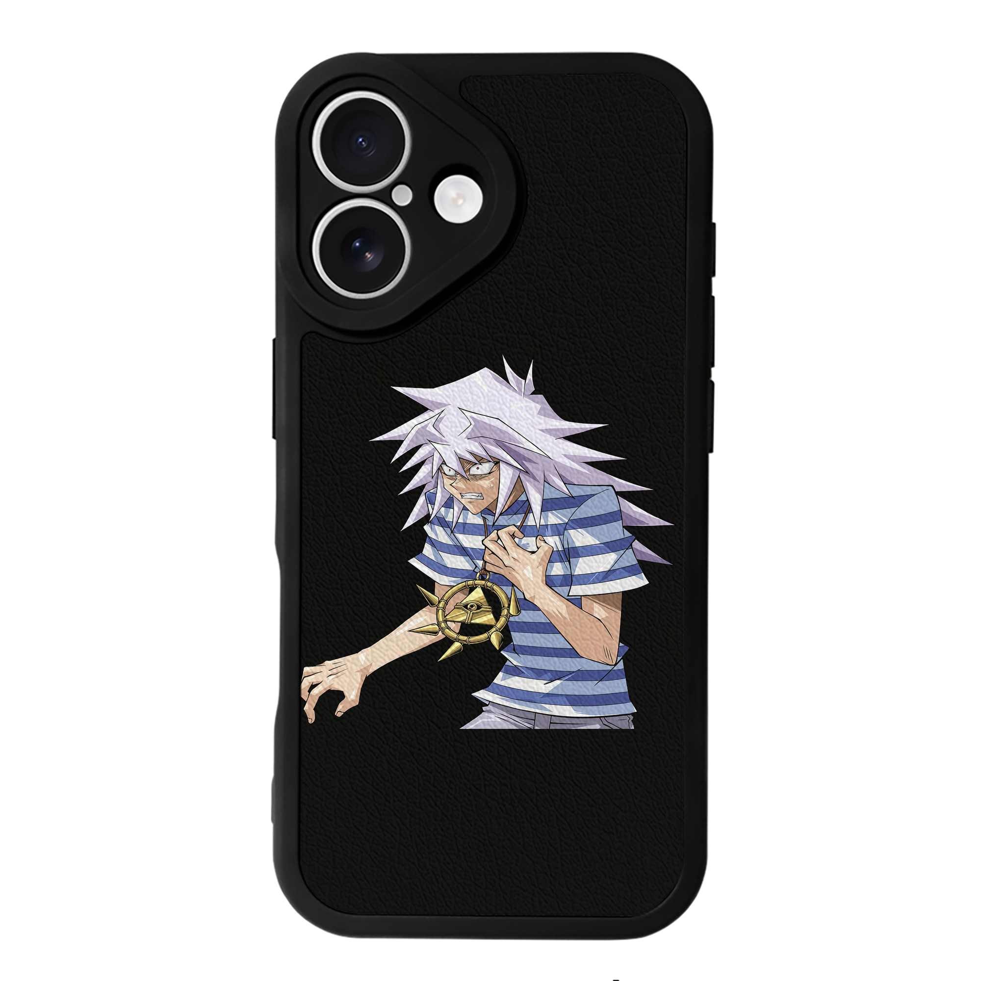 （画像用） 遊☆戯☆王 Yu-Gi-Oh! 【iPhone 16シリーズ対応】シリコンスマホケース（レザー調） 材質：シリコン